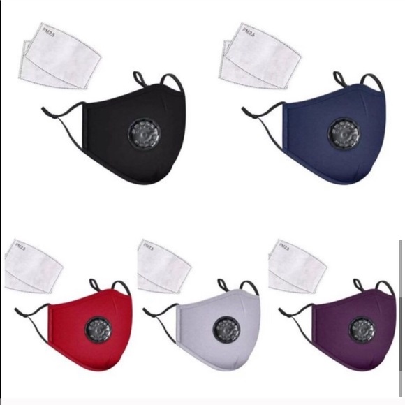 Navy Reusable Breathable Filter Insert Face Mask - Picture 5 of 7